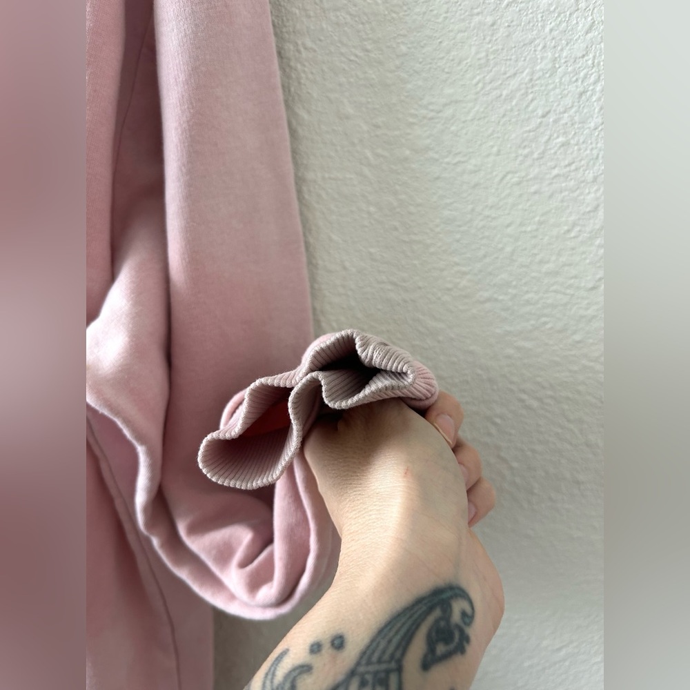 Blush Pink Oversized Crewneck Sweatshirt XL Fair Condition Lounge - Picture 13 of 16